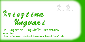 krisztina ungvari business card